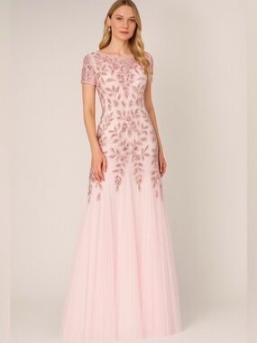 hot evening dresses La Femme 32460 - Long Hot Stone Tulle A-line Dress